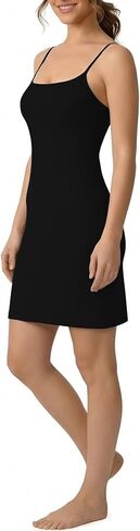 Women's Full Slips for Under Dresses Adjustable Spaghetti Straps Smooth Mini Cami Dress in Saudi Arabia