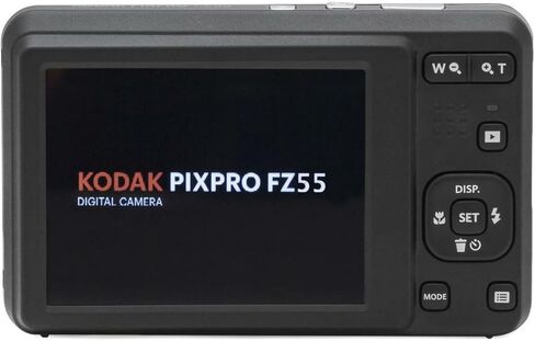 كاميرا رقمية KODAK PIXPRO Friendly Zoom FZ55-BL بدقة 16 ميجابكسل مع تكبير بصري 5X وزاوية واسعة 28 مم وشاشة LCD 2.7 بوصة (زرقاء) مع حافظة واقية وبطاقة ذاكرة 32 جيجابايت (3 عناصر) in Kuwait