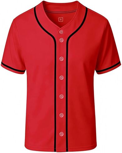 Blank Plain Short Sleeve Baseball Jersey for Men and Women Solid Button Down Sport Uniform in Saudi Arabia