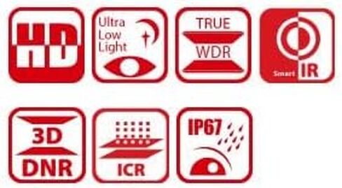 LTS CMHD7322WE-28F 2MP IR WDR خارجي TVI/AHD/CVI/CVBS PAL/NTSC كاميرا مقببة تناظرية منخفضة الإضاءة للغاية مع عدسة بؤرية ثابتة 2.8 مم in Kuwait