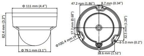 LTS CMHD7322WE-28F 2MP IR WDR خارجي TVI/AHD/CVI/CVBS PAL/NTSC كاميرا مقببة تناظرية منخفضة الإضاءة للغاية مع عدسة بؤرية ثابتة 2.8 مم in Kuwait