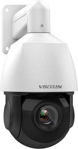 كاميرا VIKYLIN 4K PoE PTZ IP للأمان في الهواء الطلق، تكبير بصري 25X 5.9-147.5 مم تغطية 360 درجة تتبع بشري تلقائي، كشف الحركة الذكي، صوت ثنائي الاتجاه، رؤية ليلية بالأشعة تحت الحمراء واضحة بطول 328 قدمًا، الوصول عن بعد in Kuwait