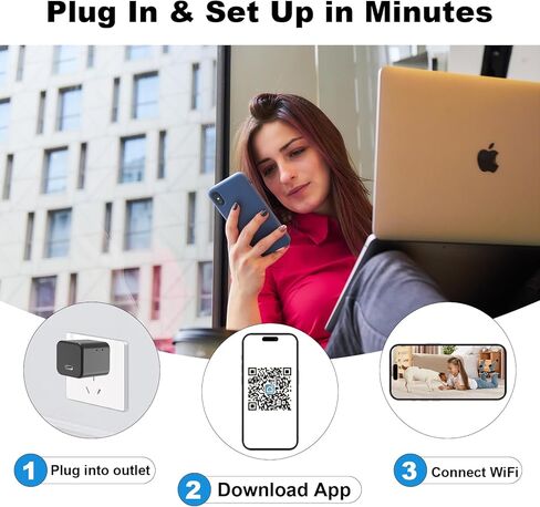 شاحن كاميرا Thirdeyes 1080P مع 2.4G/5G WiFi، كاميرا صغيرة لاسلكية لأمن المنزل الداخلي، كاميرا مربية للحيوانات الأليفة والطفل، مراقبة في الوقت الحقيقي، كشف الحركة، كاميرا شاحن حائط مدمجة in Kuwait