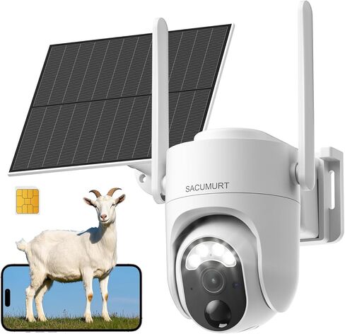 لا توجد كاميرات أمان WiFi لاسلكية في الهواء الطلق، كاميرا أمان خلوية تعمل بالطاقة الشمسية، رؤية ليلية ملونة 2K، PTZ بزاوية 360 درجة، اكتشاف بشري ذكي، محادثة ثنائية الاتجاه، مقاومة للماء IP66، تخزين سحابي مجاني (تحتاج إلى تطبيق) in Kuwait