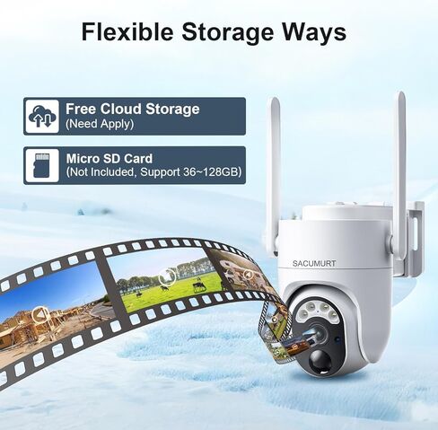 لا توجد كاميرات أمان WiFi لاسلكية في الهواء الطلق، كاميرا أمان خلوية تعمل بالطاقة الشمسية، رؤية ليلية ملونة 2K، PTZ بزاوية 360 درجة، اكتشاف بشري ذكي، محادثة ثنائية الاتجاه، مقاومة للماء IP66، تخزين سحابي مجاني (تحتاج إلى تطبيق) in Kuwait