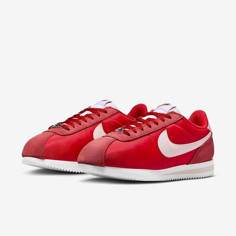 حذاء Nike Cortez Textile (أحمر جامعي/أبيض/أحمر فضي) in Kuwait