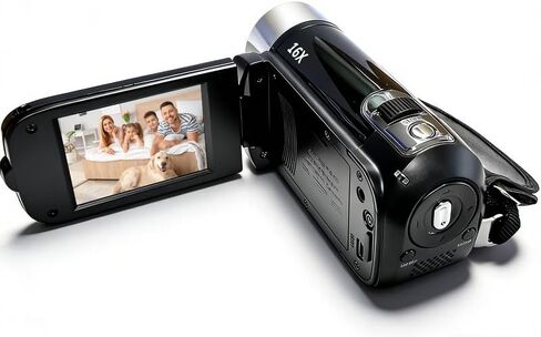 1080P Camcorder for Graduation, 1080P Video Camera with 16X Digital Zoom, Portable Recorder for Milestones, Black in Saudi Arabia