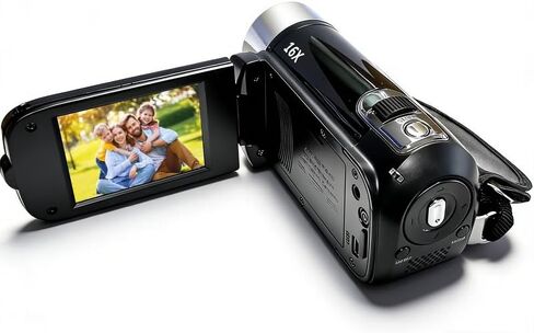 1080P Camcorder for Graduation, 1080P Video Camera with 16X Digital Zoom, Portable Recorder for Milestones, Black in Saudi Arabia