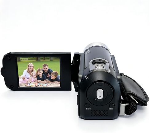 1080P Camcorder for Graduation, 1080P Video Camera with 16X Digital Zoom, Portable Recorder for Milestones, Black in Saudi Arabia