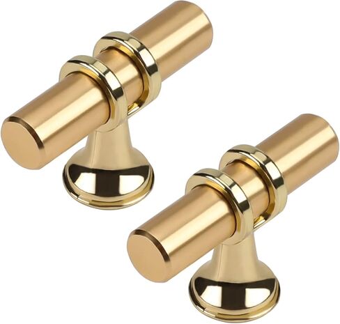 Haliwu 10 Pack Brushed Nickel Cabinet Pulls, Barrel Cabinet Handles Gold Kitchen Hardware Pulls, 3 inch Hole to Hole Center in Kuwait