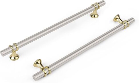 Haliwu 10 Pack Brushed Nickel Cabinet Pulls, Barrel Cabinet Handles Gold Kitchen Hardware Pulls, 3 inch Hole to Hole Center in Kuwait