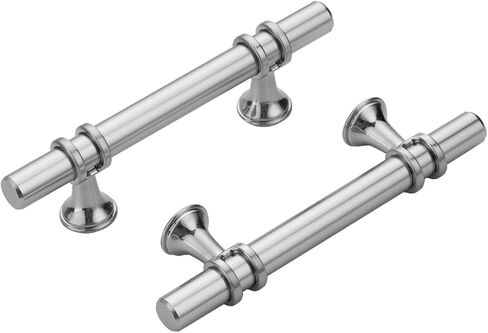 Haliwu 10 Pack Brushed Nickel Cabinet Pulls, Barrel Cabinet Handles Gold Kitchen Hardware Pulls, 3 inch Hole to Hole Center in Kuwait