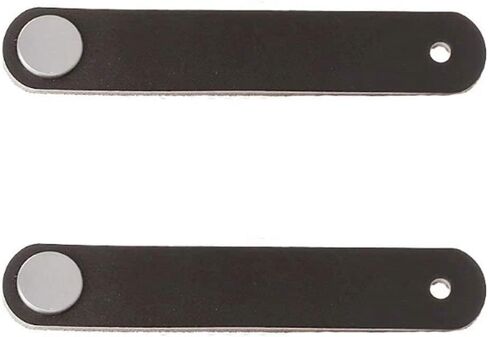 Leather Drawer Pulls,Cabinet Handle, 2PCS Genuine Leather and Metal Hardware Drawer Dresser Handle, (Color : Bruin, Size : Single Hole) (Color : Black, Size : Hole Distance:96mm) ( Color : Black , Siz in Kuwait