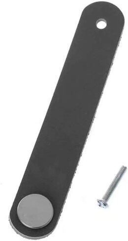 Leather Drawer Pulls,Cabinet Handle, 2PCS Genuine Leather and Metal Hardware Drawer Dresser Handle, (Color : Bruin, Size : Single Hole) (Color : Black, Size : Hole Distance:96mm) ( Color : Black , Siz in Kuwait