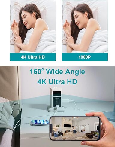 Power Strip Camera 4K HD Outlet Camera,160° Wide Angle Wireless Nanny Cam Hidden Camera with Night Vision for Home/Pets/Office Security (White) in Saudi Arabia