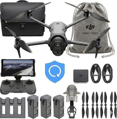 مجموعة DJI Mavic 4 Pro 512GB Creator Combo مع RC Pro 2، (بما في ذلك خطة رعاية DJI NYC لمدة عام واحد) طائرة بدون طيار ثلاثية الكاميرا الرائدة مع كاميرا Hasselblad بدقة 100 ميجابكسل 4/3 CMOS، الحد الأقصى لوقت الطيران 51 دقيقة، ثلاث بطاريات، محور شحن، احتراف in Kuwait