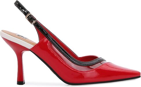 Ninety Union Women's Pointed Toe Slingback Pumps – LORA Stiletto Heel Pumps with Adjustable Slingback Strap in Saudi Arabia