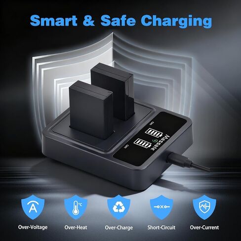 3 عبوات بطاريات LP-E12 وشاحن سريع LED PD20W - طاقة كاملة 2.5 ساعة، بطارية LP E12 لكاميرات Canon EOS M M2 M10 M50 M50 Mark II M100 M200 Rebel SL1، وكاميرات PowerShot SX70 HS in Kuwait