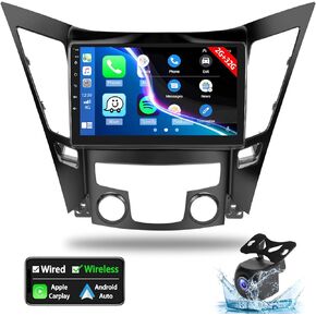for Hyundai Sonata 2010-2015 Android 13 Car Stereo with Wireless Carplay, 8 Core 4+64GB 9 Inch IPS Touchscreen Car Radio 59UI GPS Navigation WiFi 32EQ DSP Backup Camrea