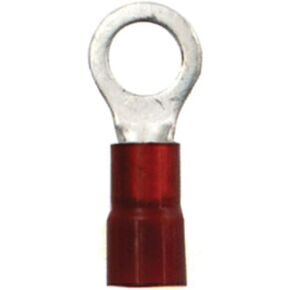 ANCOR MARINE GRADE 210234 Electrical Nylon Insulated Double Crip Funnel Entry Ring Terminals with Insulation Grip (8-Gauge, Size 1/2 Screw, 25-Pack)