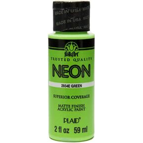 FolkArt Neon Acrylic Paint in Assorted Colors (2 Ounce), 2850 Neon Pink
