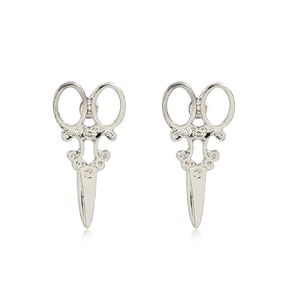 Gothic Punk Scissors Earrings for Women Personalized Unique Earrings Jewelry for Hairdresser Hair Stylist Gifts (Style-1-silver)