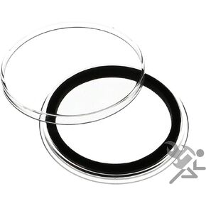 (25) Air-tite 40mm Black Ring Coin Holder Capsules for American Silver Eagles & 1oz China Silver Panda Sterling