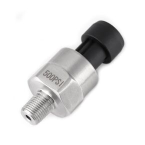 Pressure Transducer Sender Sensor for Oil Fuel Air Water,1/8"NPT Thread Stainless Steel (500 PSI)