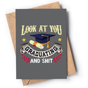 Graduation Card - Funny Graduation Card - Graduation Cards 2024 - College Graduation Card - High School Graduation Card - Granddaughter Graduation Card - Grandson Graduation Card - Congratulations