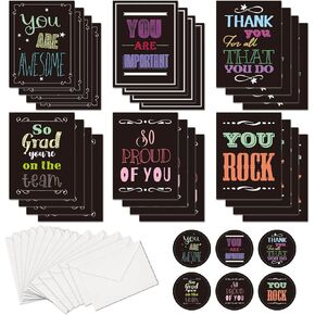 GOGOBAY 24 You Are Awesome Cards with Envelopes-I Appreciate You,You Are Awesome,Thank You for Making a Difference Kudos Cards for Employee,Teachers