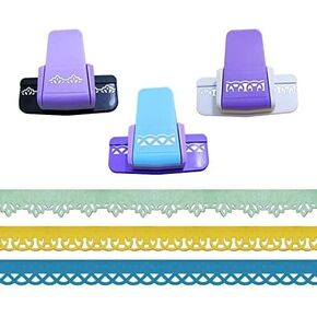 3Pcs Paper Punch Border Edge Craft Tool, Scrapbooking Edge Punch Fancy Paper Craft Flower Embossing Handmade Cutter Corner Punches Paper Crafts,Gift Cards, Wedding Cards,DIY Arts