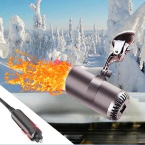 12V 150W Portable Car Heater Car Heater That Plugs into Cigarette Lighter Portable Heater for Vehicle, Car Windshield Defogger Defroster,2 In1 Fast Heating or Cooling Fan for Cars,Gray in Kuwait