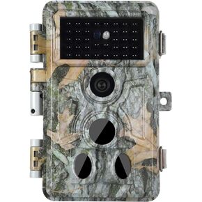 Trail Camera 32MP 1296P Hunting Game Cam Time Lapse Camera with 100ft Night Vision Motion Activated IP66 Waterproof