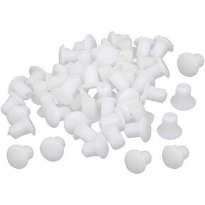 Luomorgo 100pcs 8mm Pastic Round Shaped Cover Screw Cap Plugs White（8mm）