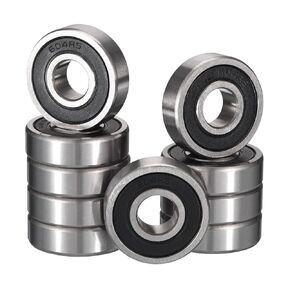 605-2RS Deep Groove Ball Bearings, ID 5mm x OD 14mm x Width 5mm Miniature Bearings, Double Rubber Sealed Ball Bearing Pre-Lubricated Chrome Steel Z2 Lever 10pcs