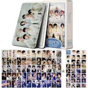 KPOP Stray Kids Photocards Set 92 PCS Stray Kids Album Photo Cards Kpop Lomo Cards Stray Kids Merch 60 PCS Stray Kids Photocards + 32 PCS Stray Kids Stickers Kpop Gift Set (Magic Scholl)