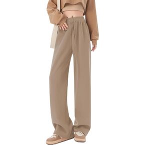 Kiench Teens Girls' Straight Leg Sweatpants High Waisted Baggy Joggers Drawstring