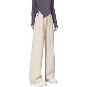 بنطال رياضي للفتيات من Kiench ذو أرجل مستقيمة وخصر عالٍ وفضفاض برباط in Kuwait