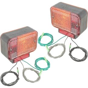 Caltric Left and RIght Side Tail Light Compatible with John Deere 2305/2320 / 2520/2720 / 3120/3203 / 3320/3520 / 3720/4105 / 4200/4300 / 4400/4500 / 4600/4700 / AM120359 AM120360