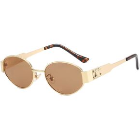 IDOTTA Retro Oval Sunglasses for Women Men Rectangle Metal Frame UV400 Protection Sun Glasses in Saudi Arabia
