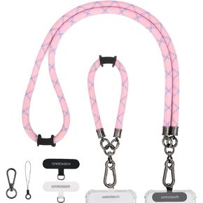 Phone Lanyard, Phone Strap, Nylon Adjustable Shoulder Neck & Crossbody Lanyard with Phone Patch, Universal Cell Phone Lanyard for Travel, Climbing