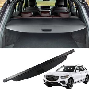 Marretoo for Genesis GV70 Cargo Cover 2022 2023 for Genesis GV70 Accessories Black Retractable Trunk Cover Security Shield Shade
