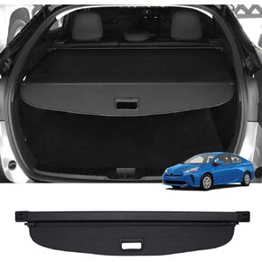 Powerty Cargo Cover Only Fit for Toyota Prius 2019 2020 2021 2022 2023 (Latest XW50 Since November 2018) Retractable Rear Trunk Security Cover Shielding Shade Black (Not for Prius Prime.)