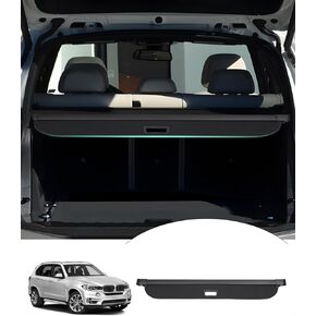 Powerty Fit for Cargo Cover BMW X5 2007-2018 Retractable Rear Trunk Security Cover Shielding Shade Black