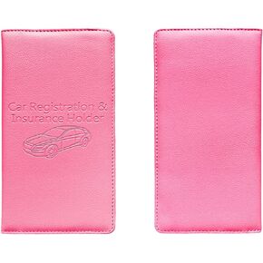 Car Registration and Insurance Holder, Premium PU Leather, Vehicle Glove Box Car Organizer Men Women Wallet, Accessories Case with Magnetic Shut for Cards,Driver License,Black