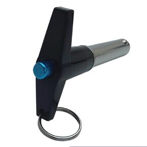 Stainless Steel Quick- Locking Pin, Push Button, 1/4 inch 6mm Diameter - Black, 50mm