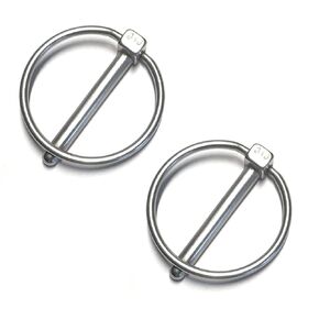 US STAINLESS Stainless Steel 316 Linch Pin Ring Catch 6mm or 1/4" Marine Grade 2 Pieces