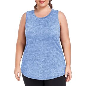 FOREYOND Plus Size Workout Tank Tops for Womens Lightweight Tank Tops Sleeveless Athletic Running Yoga Shirts