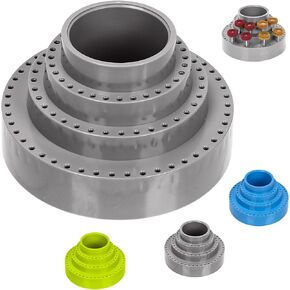 1Pc Plastic Rotary Tool Bit Holder 116 Holes, 1/8" Dia Bit Holder Mandrel Drill Bench Tool, 360 Degree Rotating Round Polishing Wheel Set for Drill Home and Garage Tool Accessories (Gray)