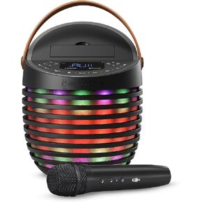 Singing Machine Karaoke Machine for Adults & Kids with Wireless Microphone, SingCast One - Karaoke Speaker with Video Casting Technology, Karaoke System with Bluetooth & Voice Changing Effect